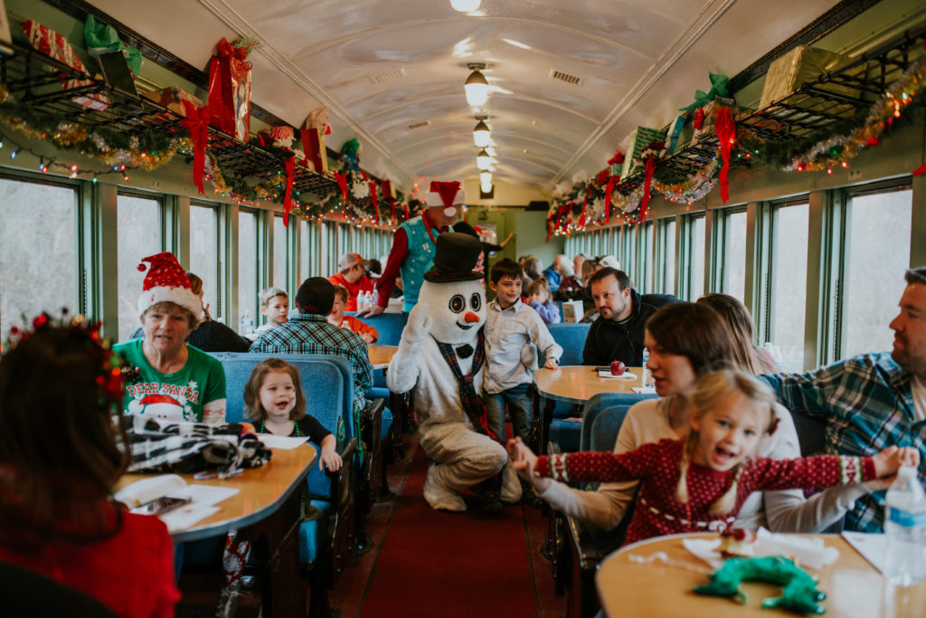Frosty aboard the train